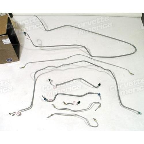 Corvette Brake Line Set. W/O Power Brake: 1970-1973
