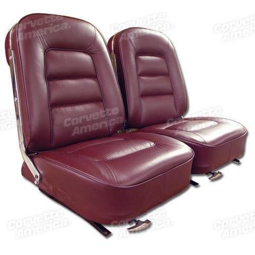 Corvette Leather Seat Covers. Maroon: 1965