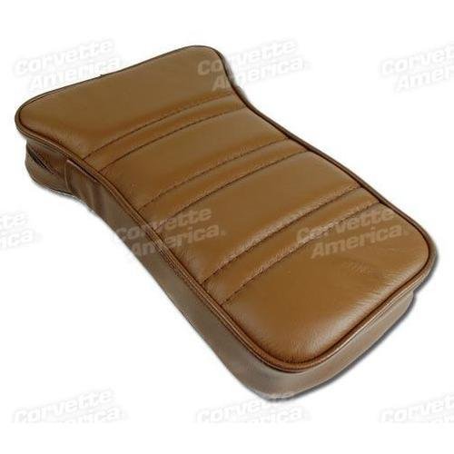 Corvette Center Armrest. Dark Saddle Leather: 1973