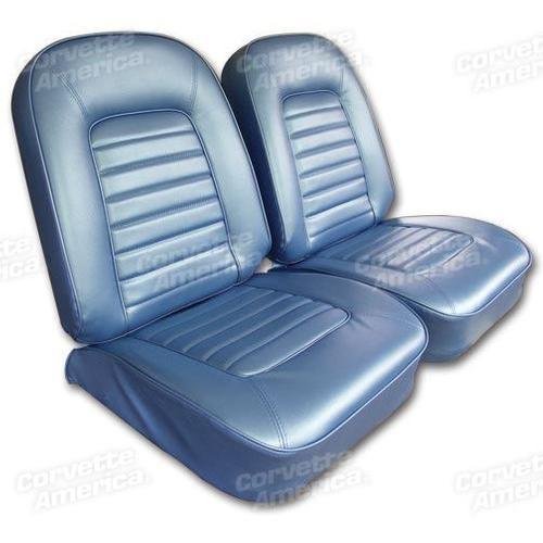 Corvette Vinyl Seat Covers. Bright Blue: 1966