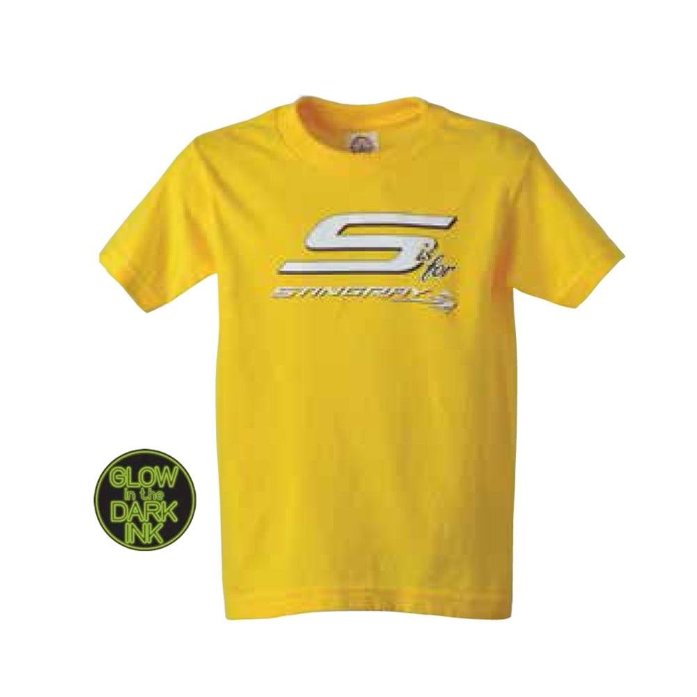 C7 Corvette Stingray Logo Youth Tee - Glow-in-the-Dark : Sunflower