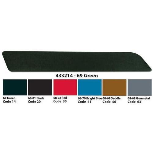Corvette Door Panel Insert. Green RH: 1969