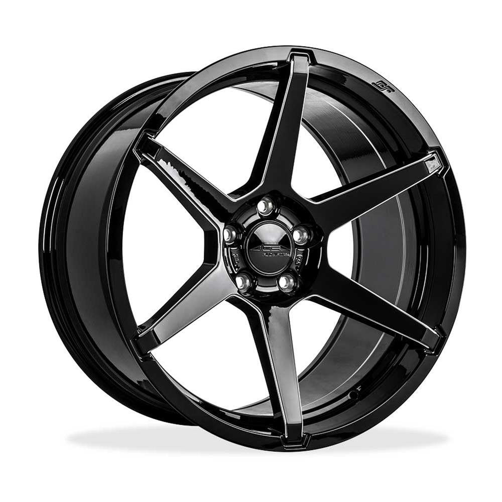 Corvette ACE Flow Form AFF06 Wheels - Gloss Black w/Milled Edge : C7 Z06