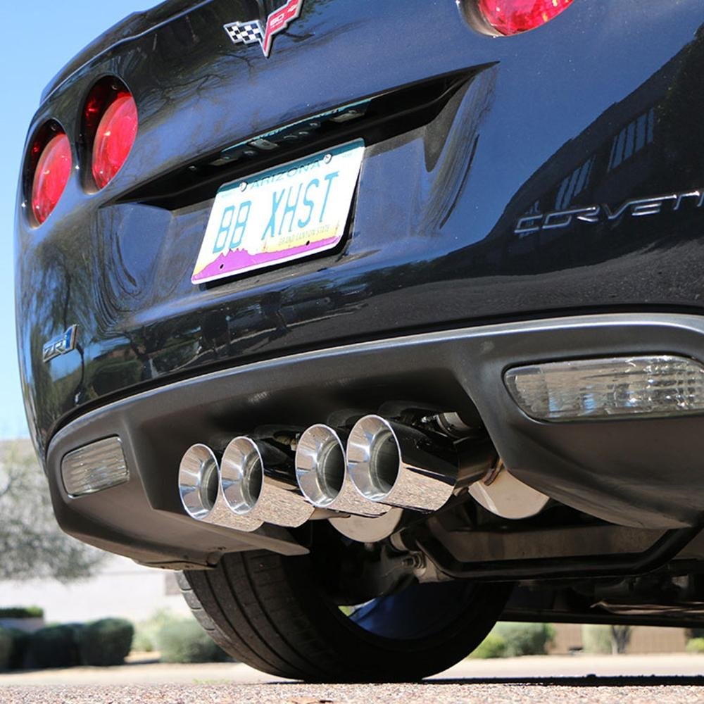 Corvette Exhaust System - B&B Fusion Gen. 3 with 4" Quad Round Tips : 2006-2013 C6 Z06, ZR1