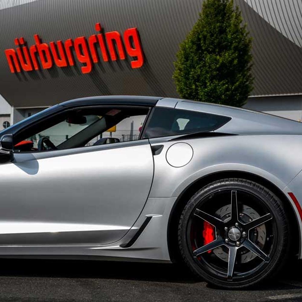 Corvette ACE Flow Form AFF06 Wheels - Gloss Black w/Milled Edge : C7 Z06