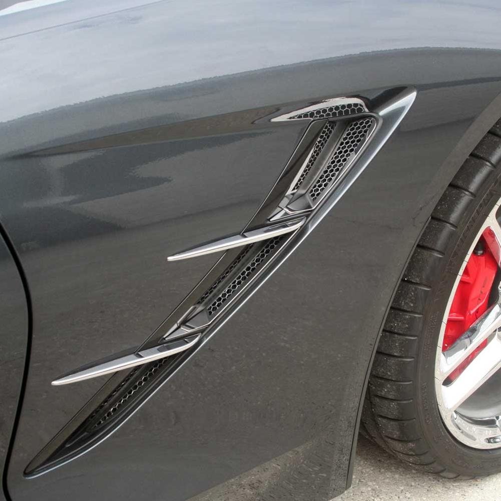 Corvette Retro Style Side Spears 4Pc Chrome : C7 Stingray, Z51