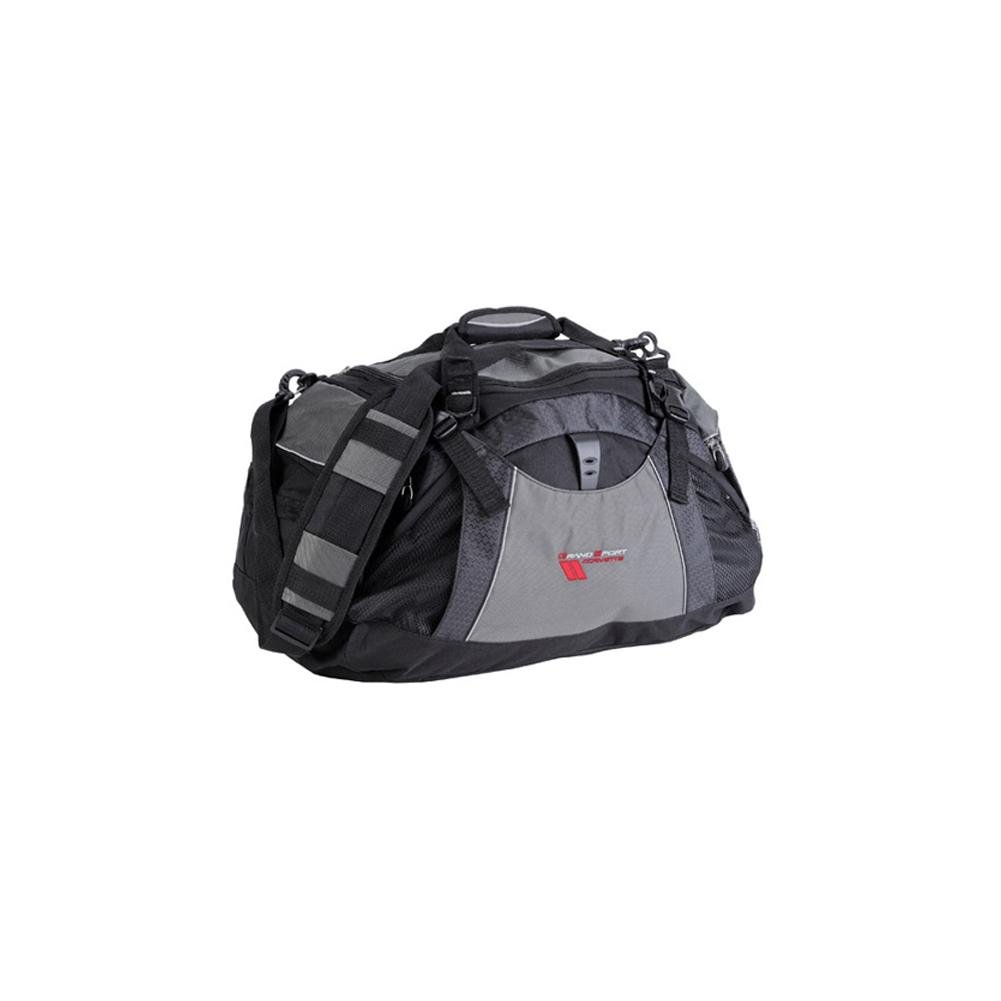 Corvette Duffel Bag Vertex with Grand Sport Logo - Black/Grey : 2010-2013 C6