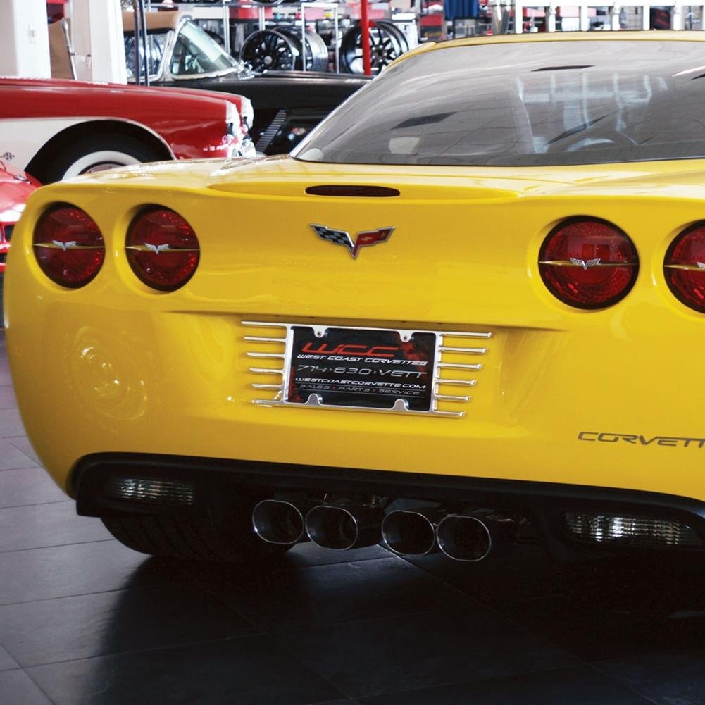 Corvette Billet Open End License Plate Frame : C6 2005 - 2013