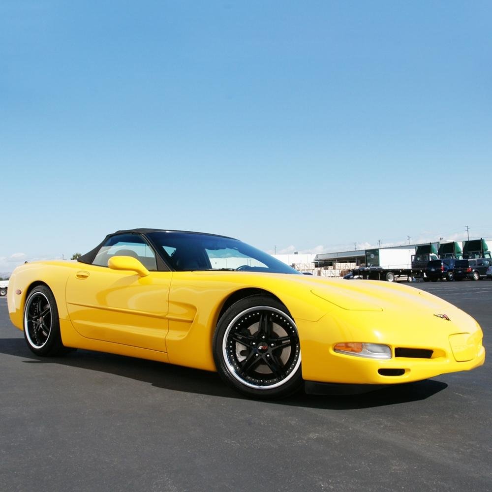 Corvette SR1 Performance Wheels - BULLET Series (Set) : Black Center w/Polished Lip
