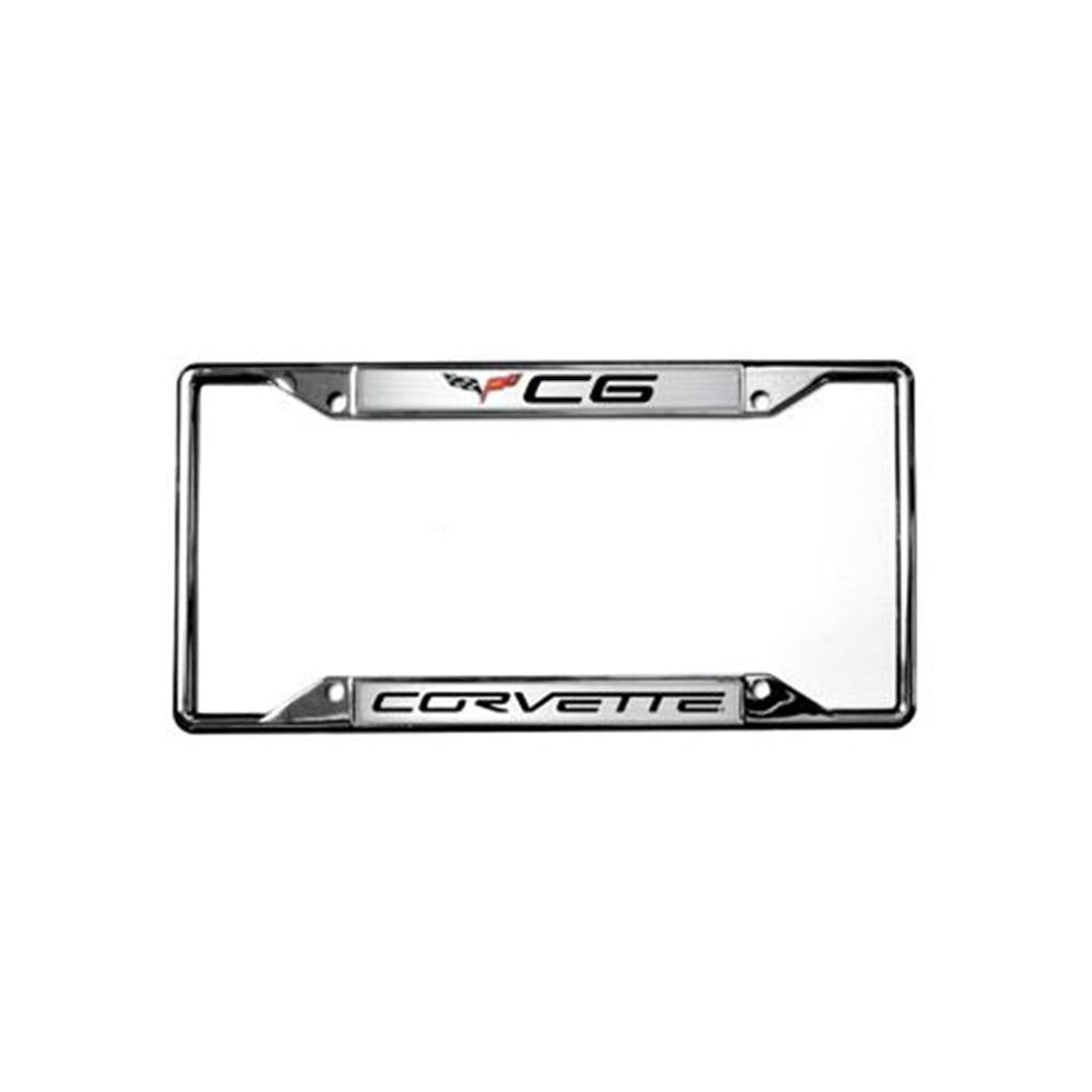 Corvette License Plate Frame - Chrome : 2005-2013 C6