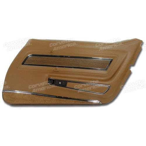 Corvette Door Panel. Dark Saddle Deluxe RH: 1973