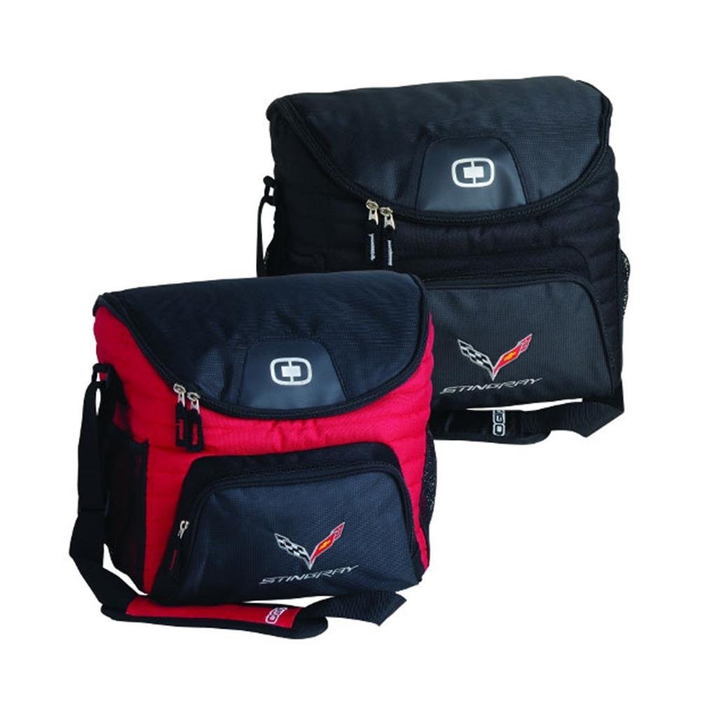 Corvette OGIO 18-24 Can Cooler with C7 Cross Flags Logo : C7 Stingray