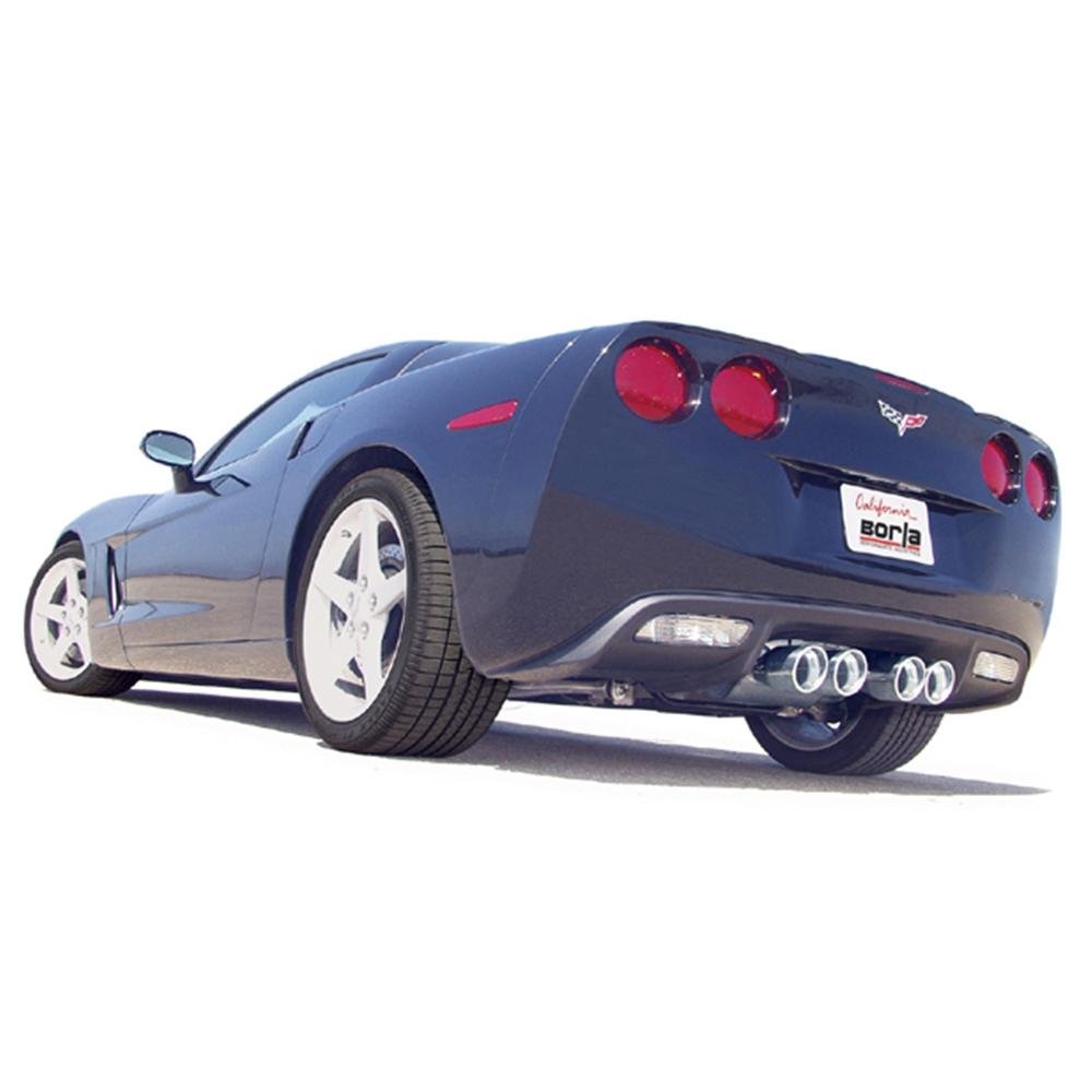 Corvette Exhaust System - Borla Touring Axle-Back /4" Round Tips : 2005-08 C6