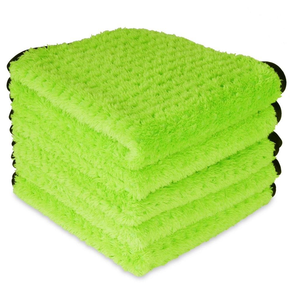Liquid X Green Xtreme Detail Plush Waffle Weave Towel - 16" x 16"