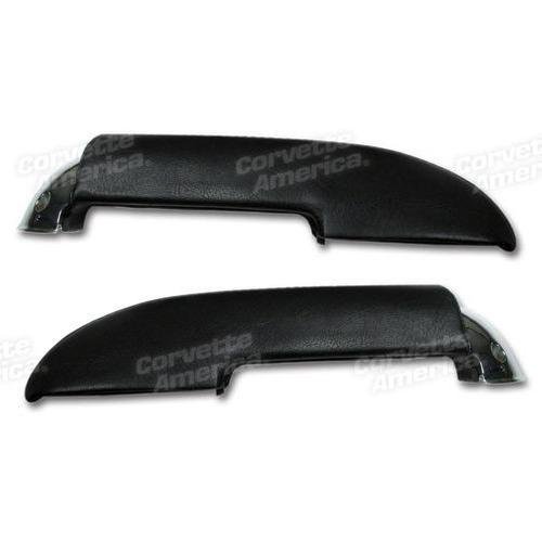 Corvette Armrests. With Chrome End Black: 1959-1961