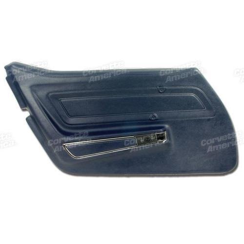 Corvette Door Panel. Dark Blue Standard LH: 1973-1975