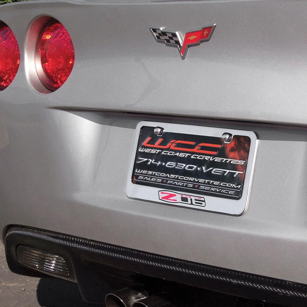 Corvette License Plate Frame - Chrome : 2006-2013 Z06 505HP