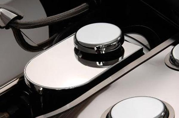 Corvette Brake Master Cylinder Cover with Chrome Cap Cover - Polished Stainless Steel : 1997-2004 C5 & Z06