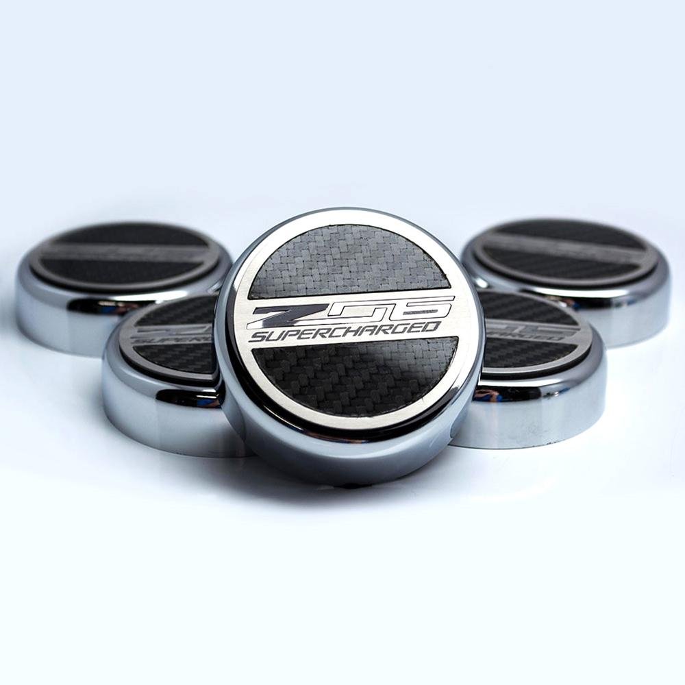 Corvette Cap Cover Set - Chrome/Brushed/Carbon Fiber : C7 Z06