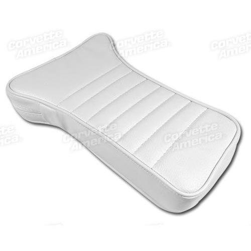 Corvette Center Armrest. White Vinyl: 1967