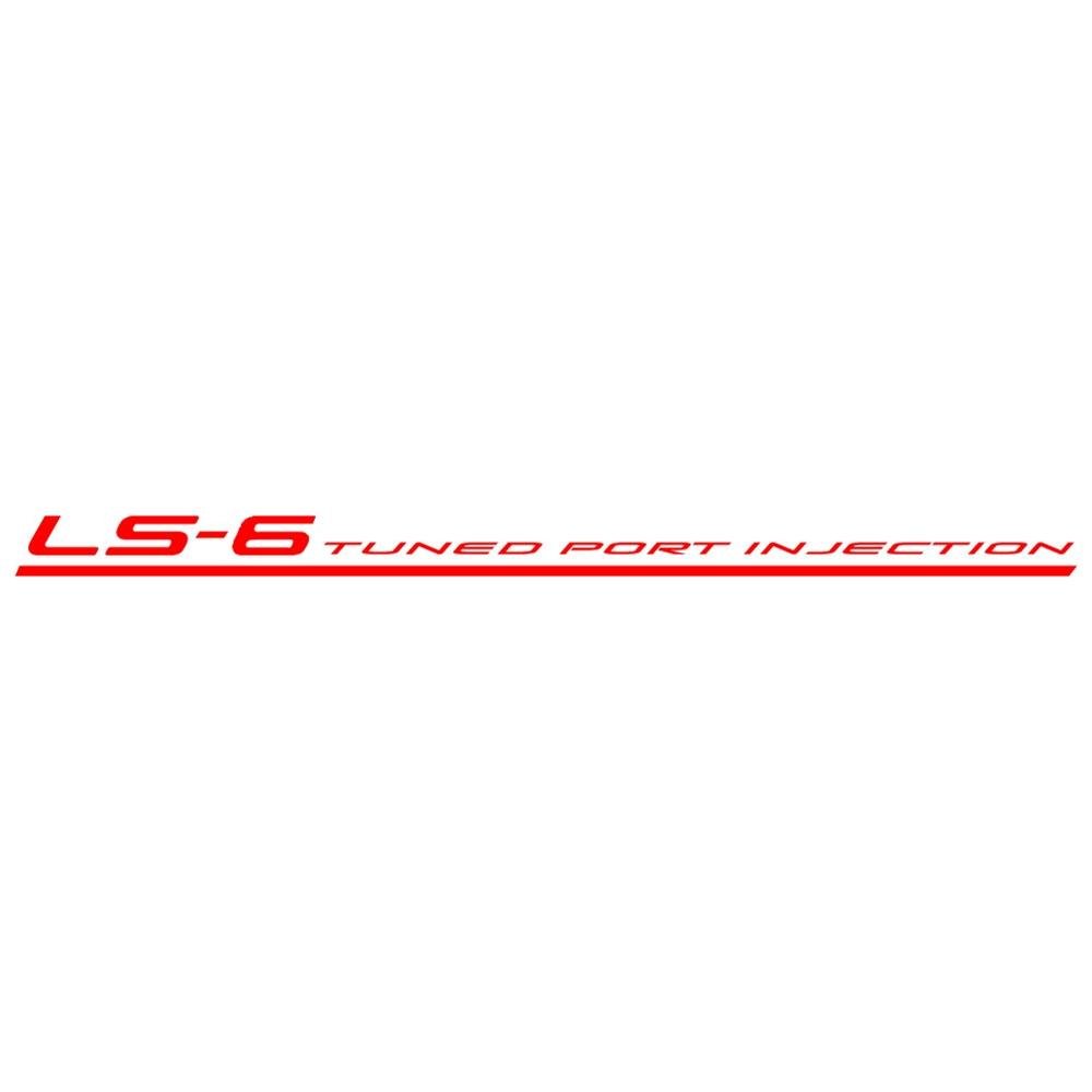 Corvette LS-6 Tuned Port Injection Decal - Red : 2001-2004 C5