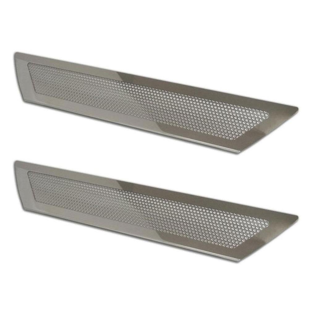 Corvette Door Sill Protectors - Stainless Steel - Perforated : 2005-2012 C6