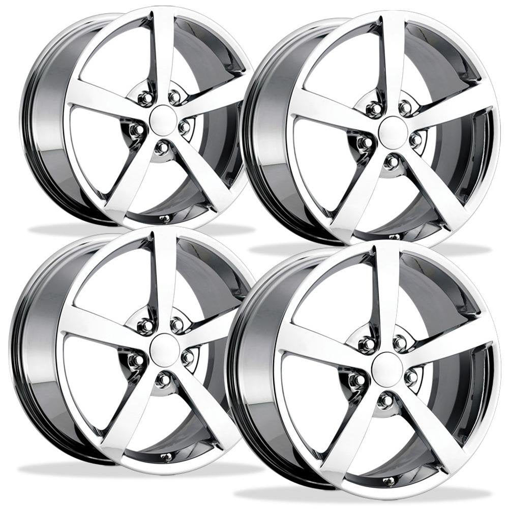 2008 C6 Gumby Corvette GM Wheel Exchange (Set) : Chrome 18x8.5/19x10