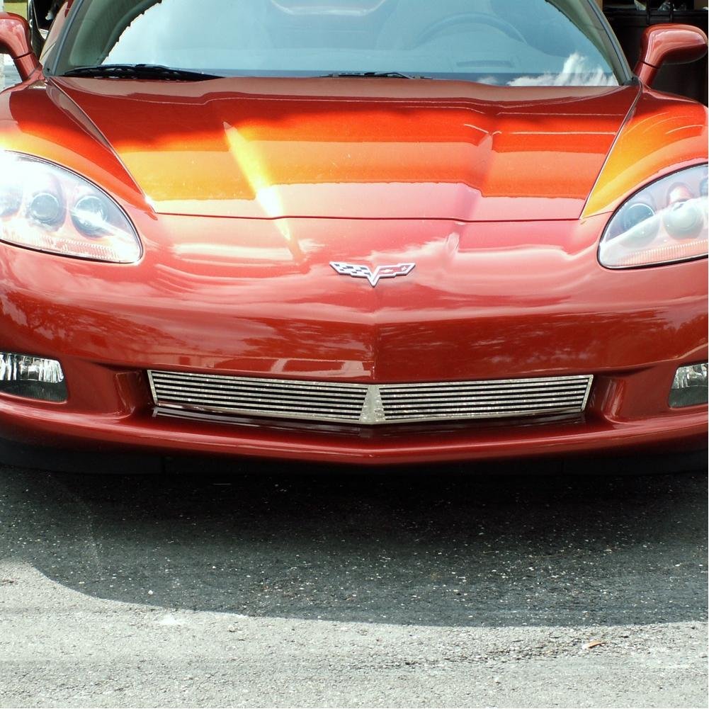 Corvette Front Lower Grille Billet Style - Polished Stainless Steel : 2005-2012 C6