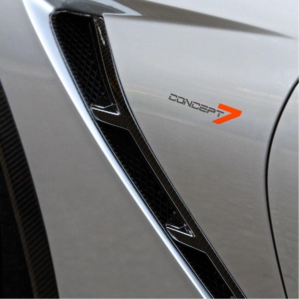 C7 Corvette Stingray Front Fender Vent Inserts - Carbon Fiber : Concept7