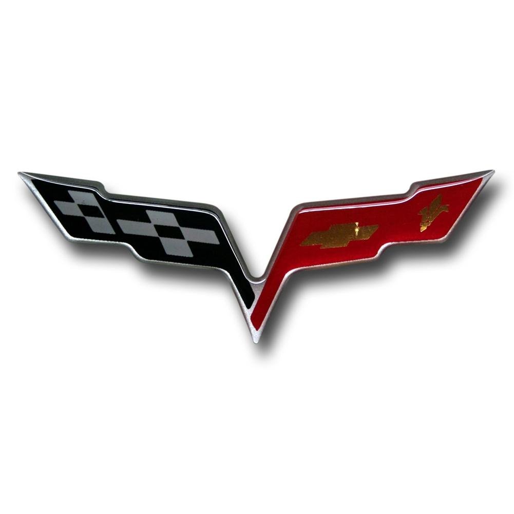 Corvette Emblem - Air Intake Bridge Domed Logo : 2005-2013 C6