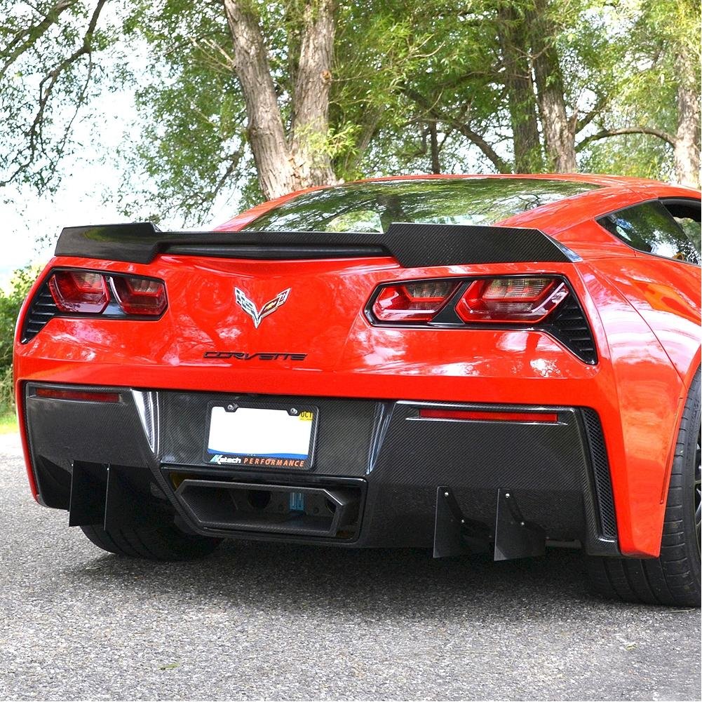 Corvette Rear Diffuser - Strake only - Carbon Fiber - Katech : C7 Stingray