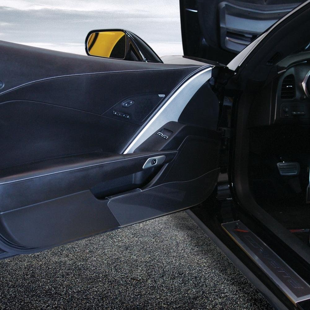 Corvette - Door Kick Panel -Black or Clear Acrylic : C7 Stingray, Z51, Z06, Grand Sport