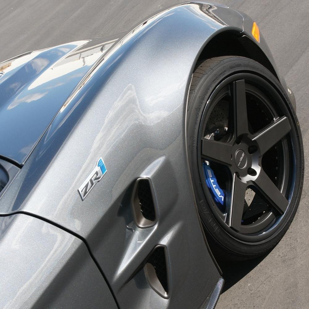 Corvette Custom Wheels - WCC 835 3 Pc. Forged Series (Set) : Flat Black Face with Gloss Black Lip