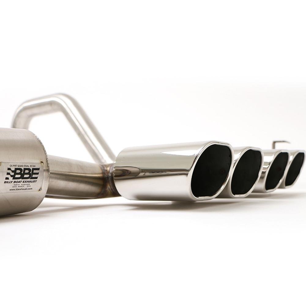 Corvette Exhaust System - B&B PRT w/Quad Oval Tips : 1997-2004 C5 & Z06