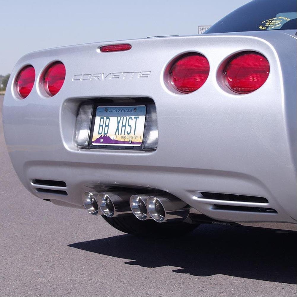 Corvette Exhaust System - B&B PRT w/Quad Round Tips : 1997-2004 C5 & Z06