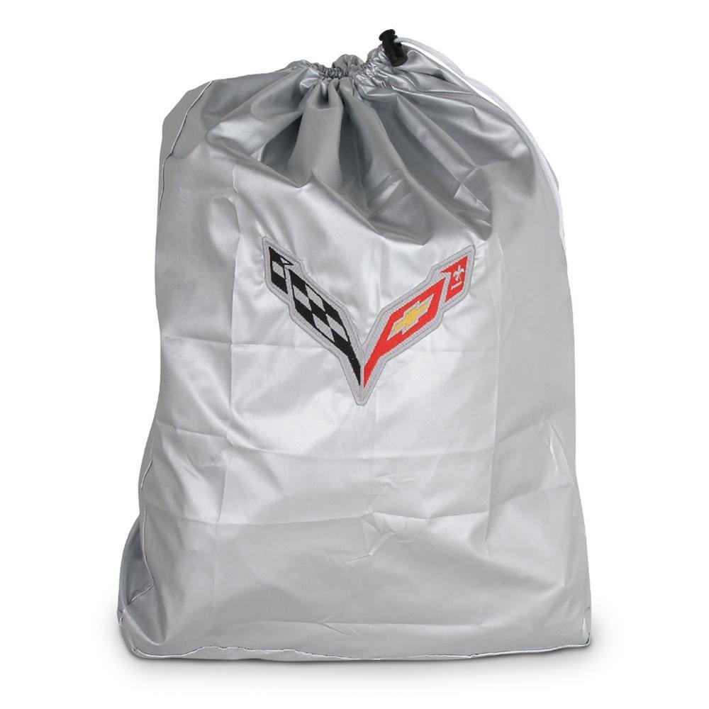 Corvette Intro-Guard Car Cover - Embossed - Indoor/Outdoor - Silver/Red : C7 Stingray, Z51, Z06, Grand Sport