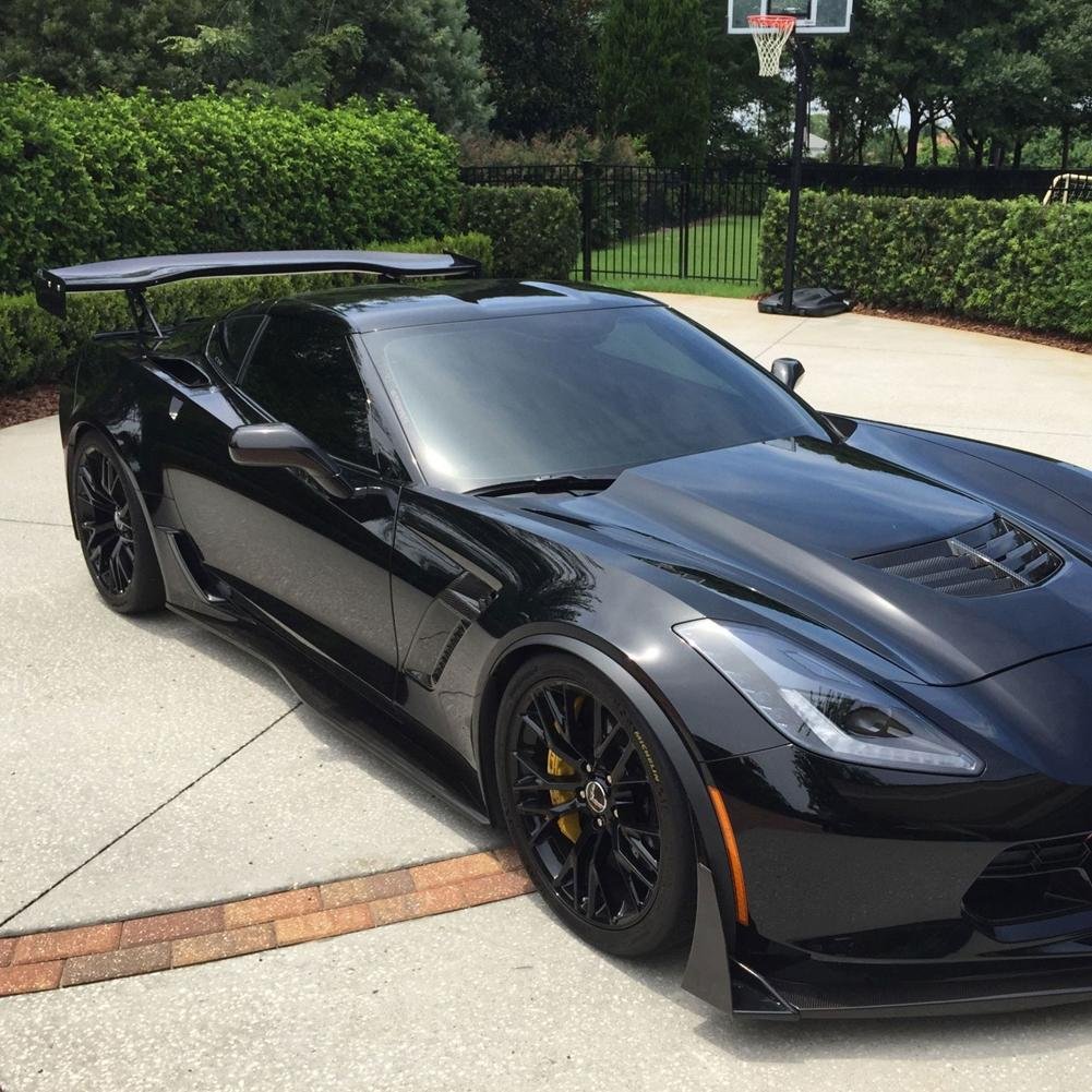 Corvette GTC-500 Adjustable Wing w/Spoiler Delete - Carbon Fiber - Coupe : C7 Stingray, Z51, Z06, Grand Sport