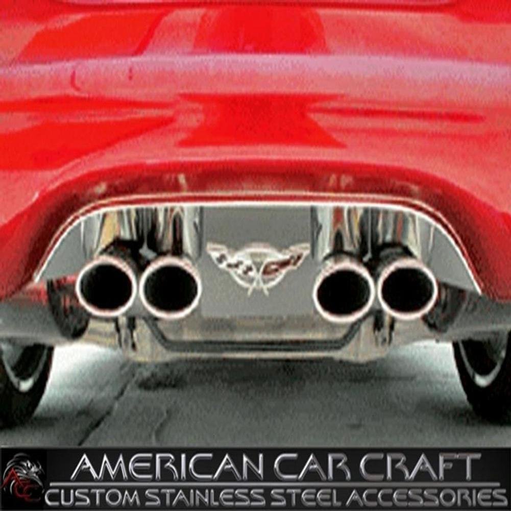 Corvette Exhaust Port Filler Panel - Polished Stainless Steel with 50th Anniversary Emblem : 2003 C5