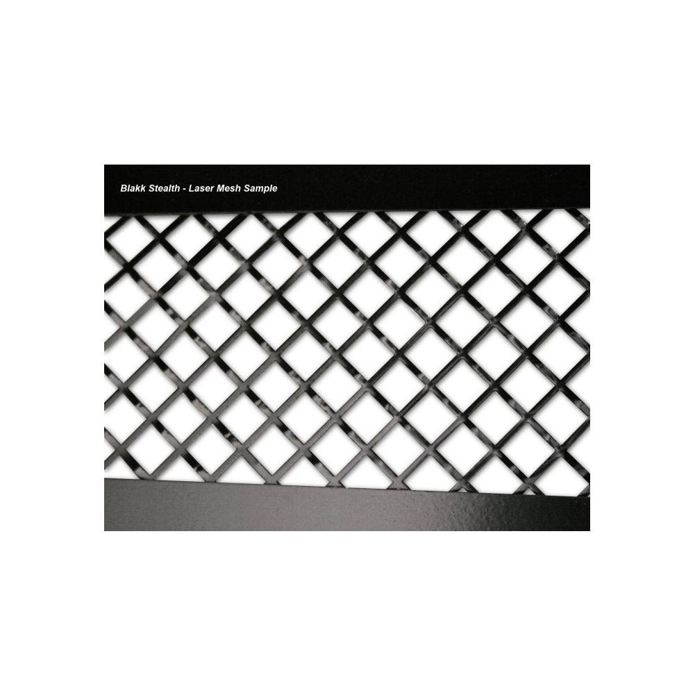 Corvette Side Grilles (Set) - Laser Mesh Black Stealth Stainless Steel : 2005-2013 C6