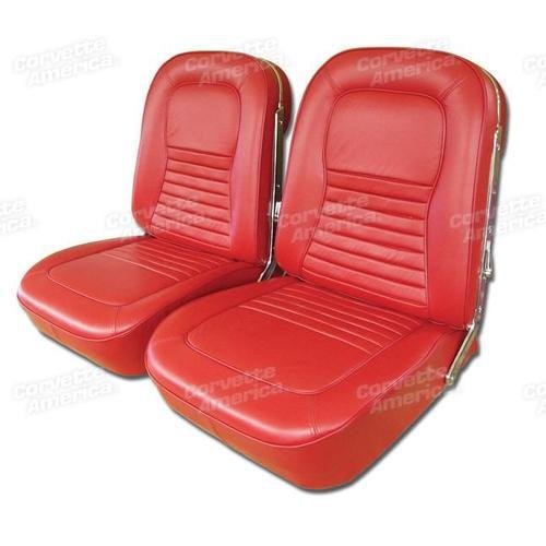 Corvette Leather Seat Covers. Red: 1967