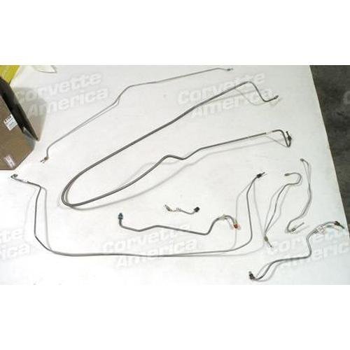 Corvette Brake Line Set. W/O Power Brake: 1969