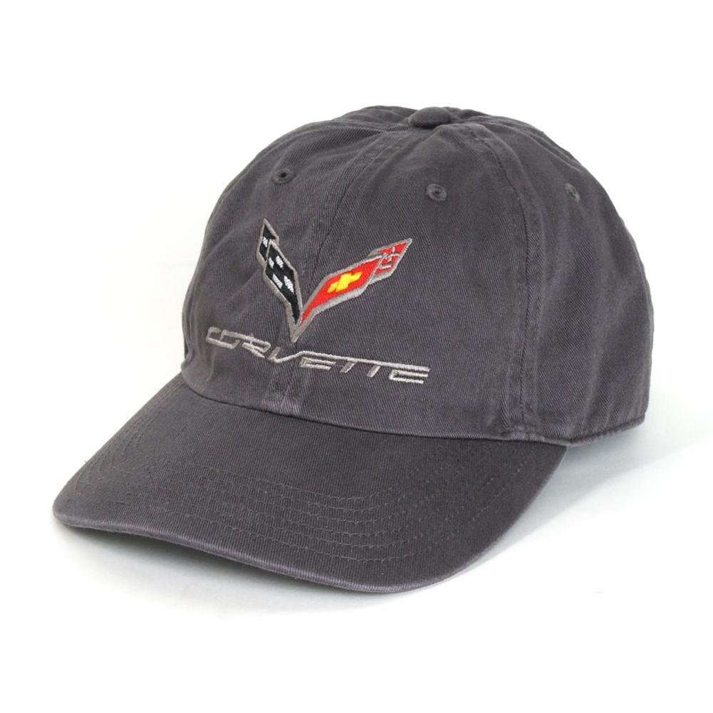 C7 Corvette Logo - Premium Garment Washed Cap/Hat : Charcoal