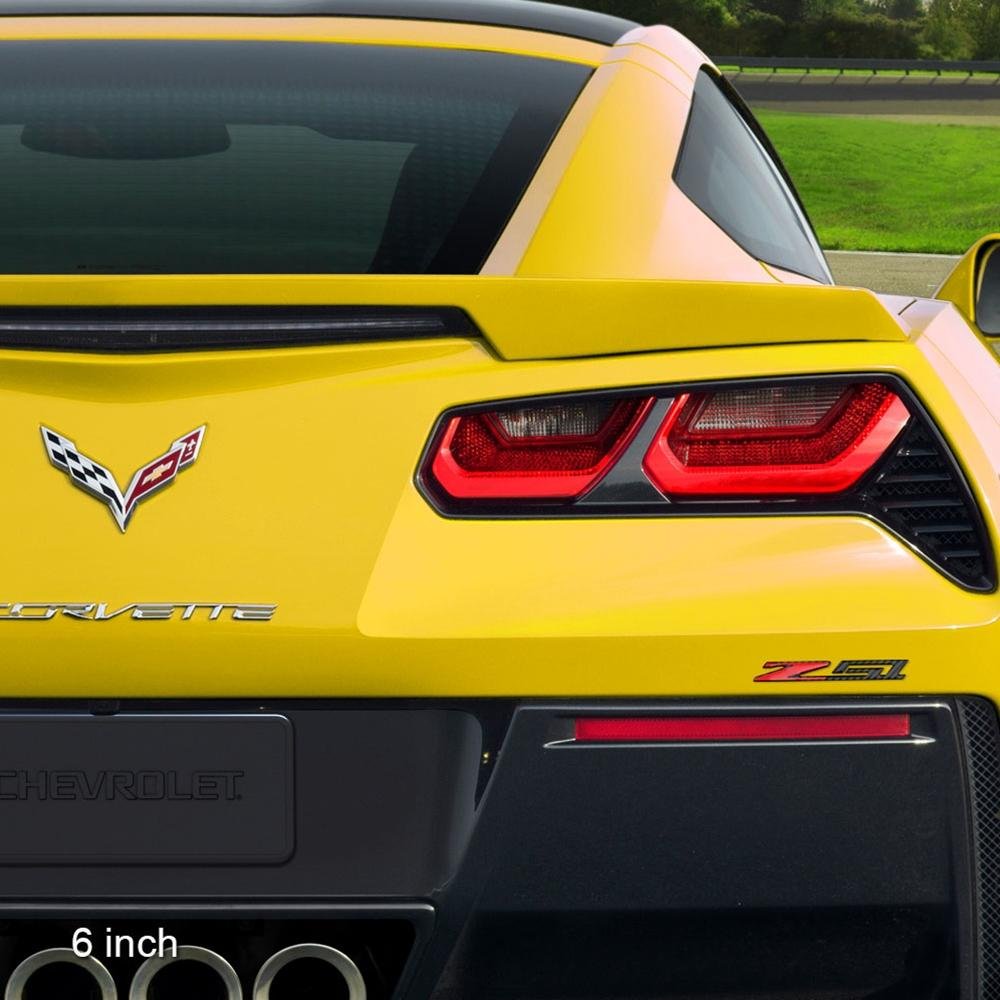 Corvette C7 Z51 Badge/Emblem - Domed - Carbon Fiber Look: C7 Stingray Z51