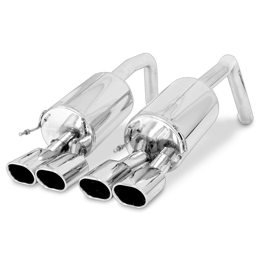 Corvette Exhaust System - B&B Route 66 w/Quad Oval Tips : 2009-2013 C6