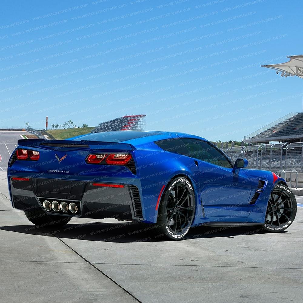 Corvette Tire Stickers - Permanent 1" : C7 Corvette Grand Sport