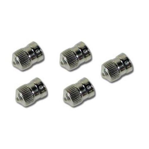 Corvette Valve Stem Caps. Metal- 5 Piece Set: 1953-1962