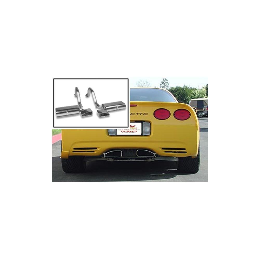 Corvette Exhaust System - B&B Route 66 w/Speedway Tips : 1997-2004 C5 & Z06