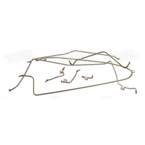 Corvette Brake Line Set. W/O Power Brake: 1963-1964