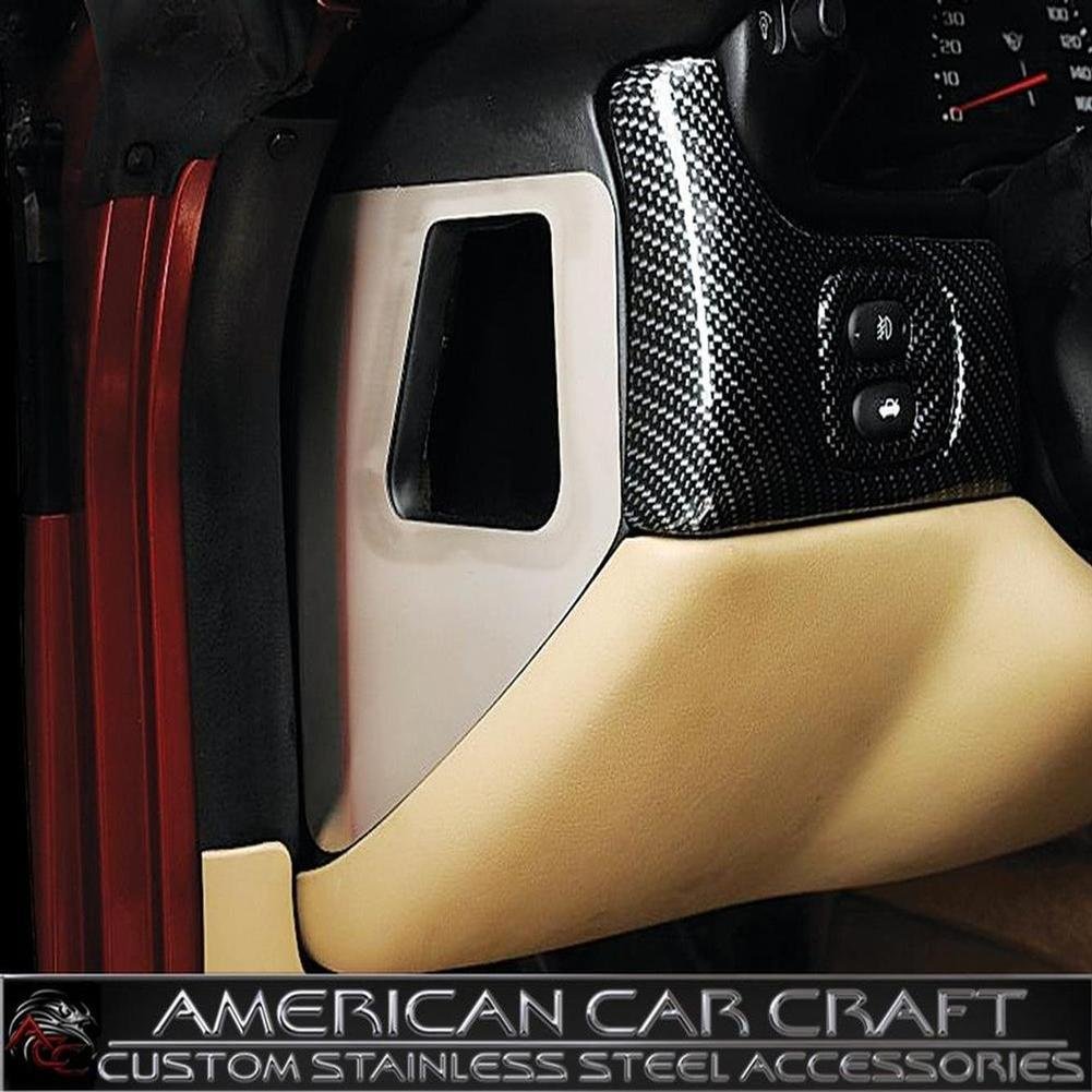 Corvette Interior Door Vent Trim Kit - Brushed Stainless Steel : 1997-2004 C5 & Z06