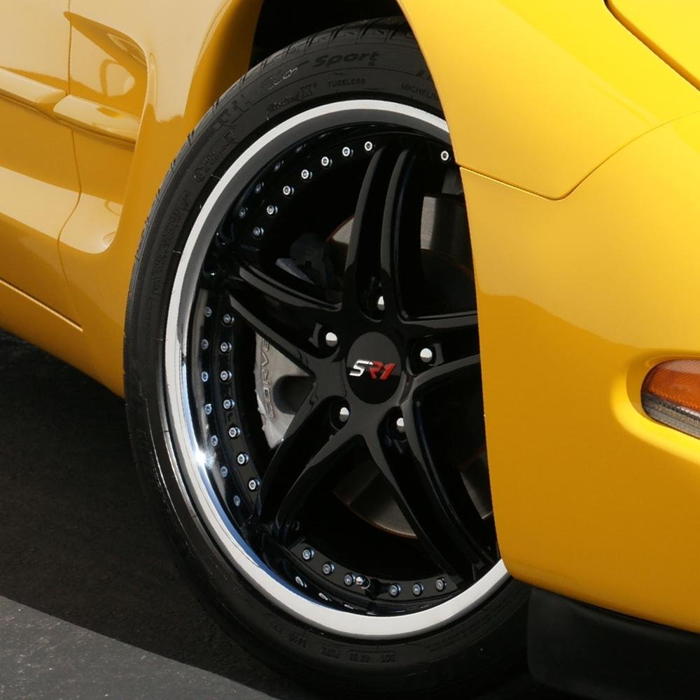 Corvette SR1 Performance Wheels - BULLET Series (Set) : Black Center w/Polished Lip